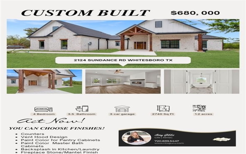 2124 Sundance Rd Road, Whitesboro, TX 76273, 4 Habitaciones Habitaciones , ,3 BañosBaños,Residential,En Venta,2124 Sundance Rd Road,20747162