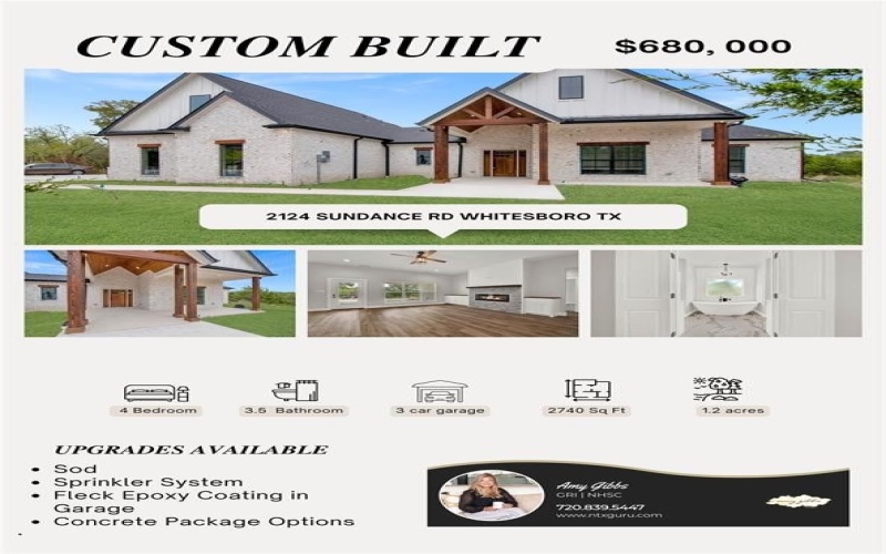 2124 Sundance Rd Road, Whitesboro, TX 76273, 4 Habitaciones Habitaciones , ,3 BañosBaños,Residential,En Venta,2124 Sundance Rd Road,20747162