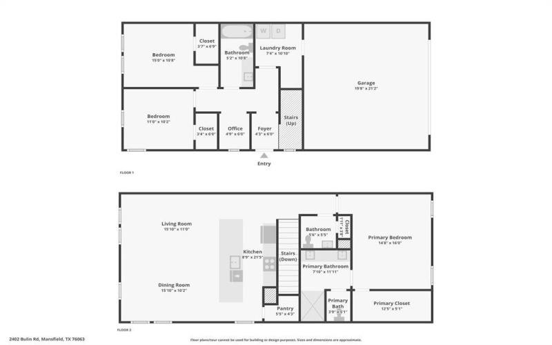 2402 Bulin Drive, Mansfield, TX 76063, 3 Habitaciones Habitaciones , ,2 BañosBaños,Residential,En Venta,2402 Bulin Drive,20810617