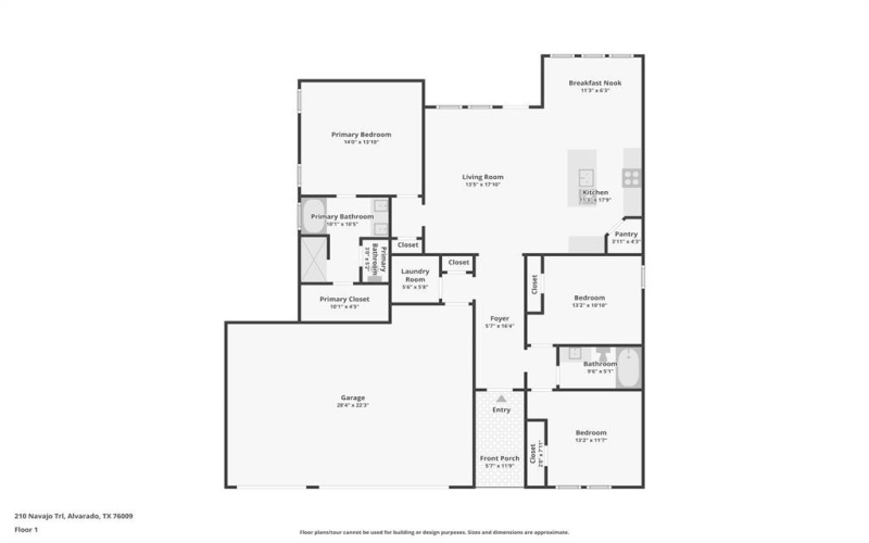 210 Navajo Trail, Alvarado, TX 76009, 3 Bedrooms Bedrooms, ,2 BathroomsBathrooms,Residential,For Sale,210 Navajo Trail,20843692