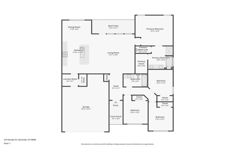 212 Navajo Trail, Alvarado, TX 76009, 4 Habitaciones Habitaciones , ,2 BañosBaños,Residential,En Venta,212 Navajo Trail,20843757