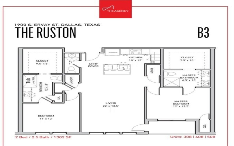 1900 S Ervay Street #308, Dallas, TX 75215, 2 Habitaciones Habitaciones , ,2 BañosBaños,Residential,En Venta,1900 S Ervay Street,20864563