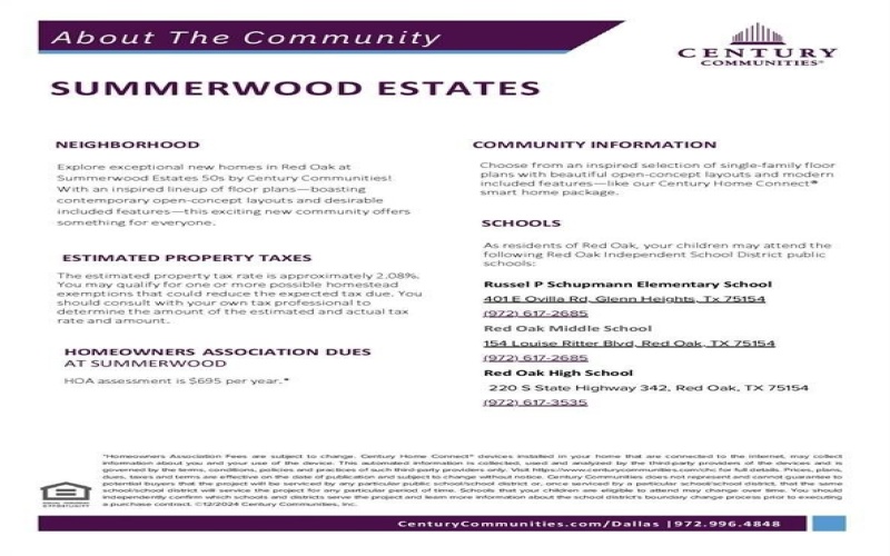 410 Hutton Drive, Red Oak, TX 75154, 4 Habitaciones Habitaciones , ,2 BañosBaños,Residential,En Venta,410 Hutton Drive,20893686