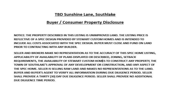Tbd Sunshine Lane, Southlake, TX 76092, 6 Bedrooms Bedrooms, ,9 BathroomsBathrooms,Residential,For Sale,Tbd Sunshine Lane,20904120