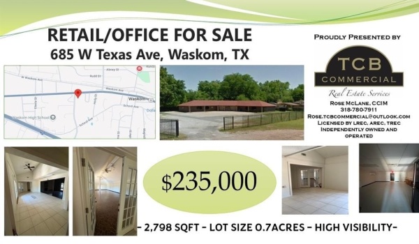 685 W Texas Avenue, Marshall, TX 75692, ,Commercial Sale,En Venta,685 W Texas Avenue,20906146