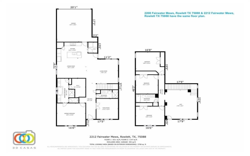 2208 Fairwater Mews, Rowlett, TX 75088, 4 Habitaciones Habitaciones , ,3 BañosBaños,Residential,En Venta,2208 Fairwater Mews,20905232