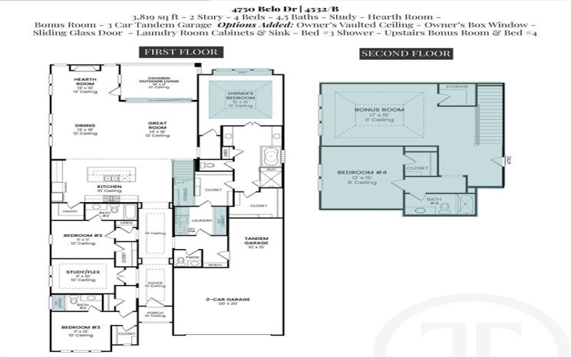 4750 Belo, Prosper, TX 75078, 4 Bedrooms Bedrooms, ,5 BathroomsBathrooms,Residential,For Sale,4750 Belo,20918926