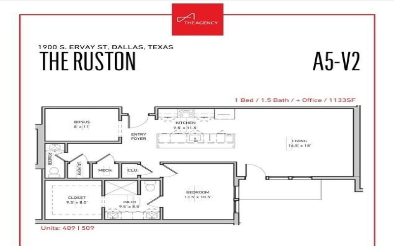 1900 S Ervay Street #409, Dallas, TX 75215, 1 Dormitorio Habitaciones , ,1 BañoBaños,Residential,En Venta,1900 S Ervay Street,20920539