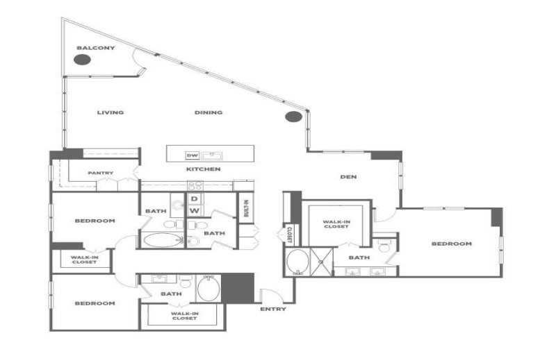2323 N Akard Street #901, Dallas, TX 75201, 3 Habitaciones Habitaciones , ,3 BañosBaños,Residential Lease,En Alquiler,2323 N Akard Street,20932665