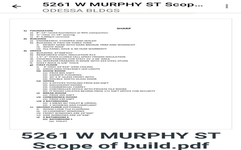 5261 W Murphy, Odessa, TX 79763, ,Commercial Sale,For Sale,5261 W Murphy,50081147