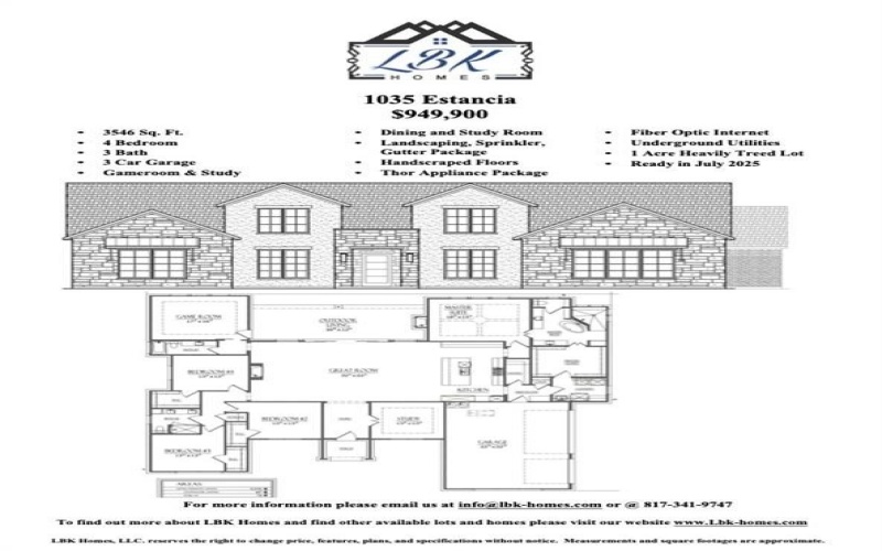 1035 Estancia Boulevard, Weatherford, TX 76088, 4 Bedrooms Bedrooms, ,3 BathroomsBathrooms,Residential,For Sale,1035 Estancia Boulevard,20931033