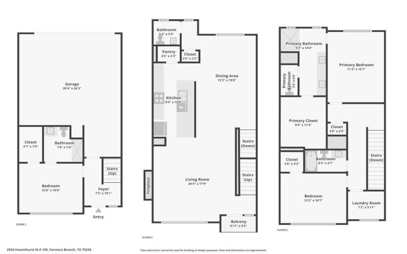 2524 Havenhurst Street #105, Farmers Branch, TX 75234, 3 Habitaciones Habitaciones , ,3 BañosBaños,Residential,En Venta,2524 Havenhurst Street,20862440