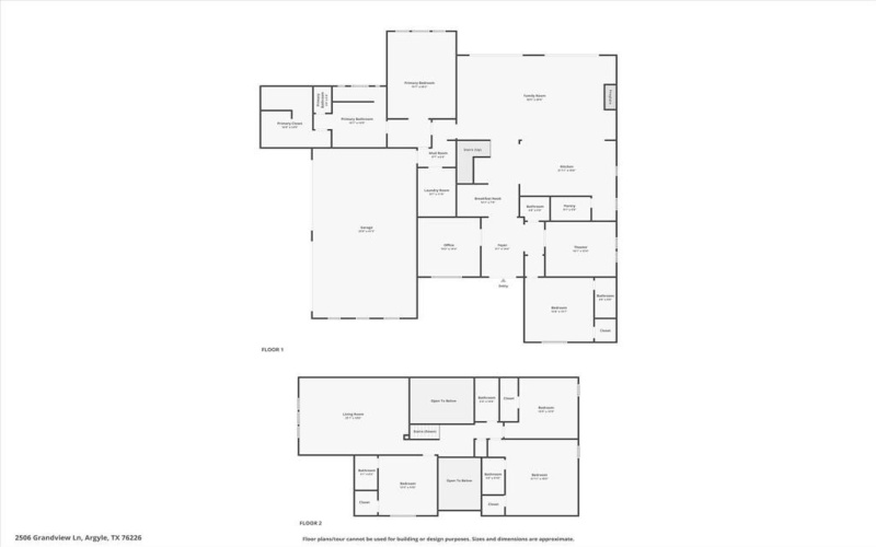 2506 Grandview Lane, Argyle, TX 76226, 5 Bedrooms Bedrooms, ,6 BathroomsBathrooms,Residential,For Sale,2506 Grandview Lane,20935436