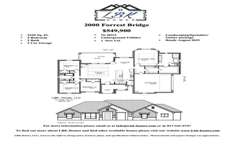 2000 Forest Bridge Drive, Azle, TX 76020, 4 Bedrooms Bedrooms, ,2 BathroomsBathrooms,Residential,For Sale,2000 Forest Bridge Drive,20970043