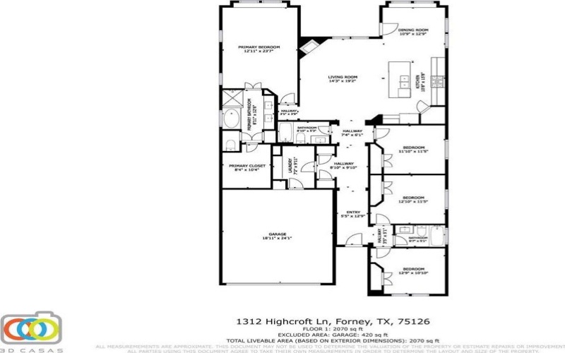 1312 Highcroft Lane, Forney, TX 75126, 4 Bedrooms Bedrooms, ,3 BathroomsBathrooms,Residential,For Sale,1312 Highcroft Lane,20928201