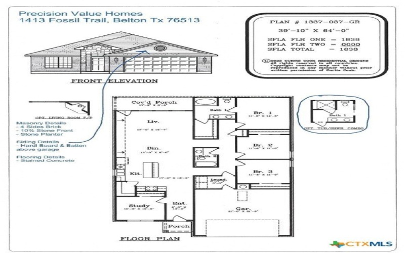 1413 Fossil Trail, Belton, TX 76513, 4 Bedrooms Bedrooms, ,2 BathroomsBathrooms,Residential,For Sale,1413 Fossil Trail,584531