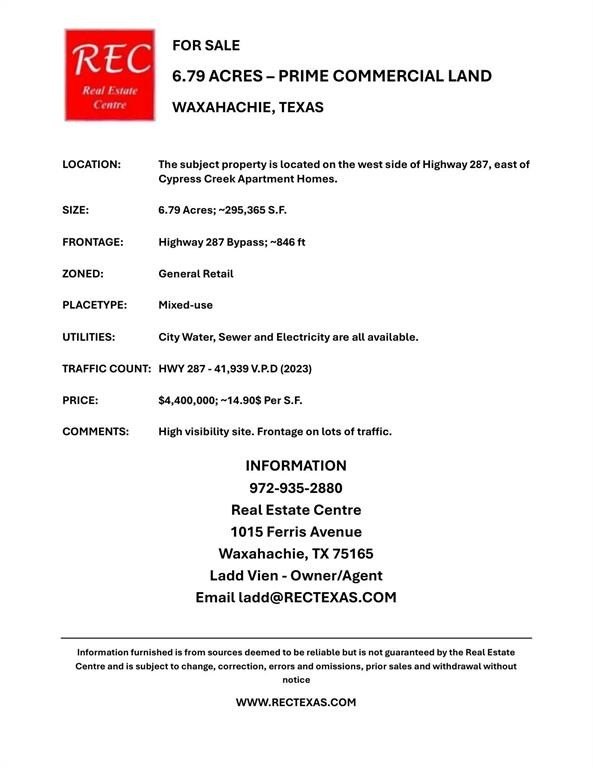 549 Cypress Creek Boulevard, Waxahachie, TX 75165, ,Tierra,En Venta,549 Cypress Creek Boulevard,20979569