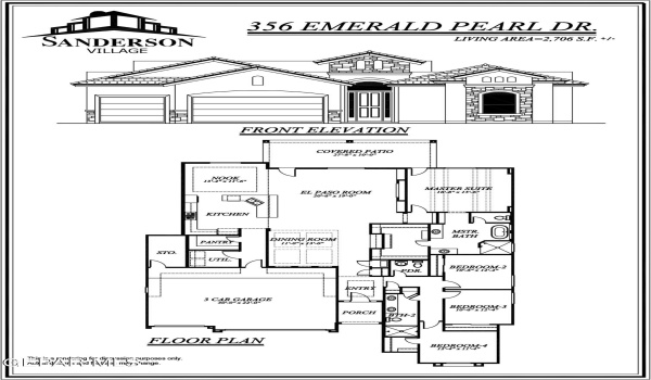 356 Emerald Pearl Drive, Horizon City, TX 79928, 4 Bedrooms Bedrooms, ,2 BathroomsBathrooms,Residential,For Sale,356 Emerald Pearl Drive,908933