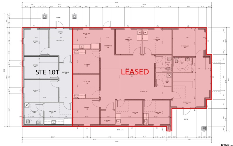 2524 Oak Manor Way Ste 101, Tyler, TX 75703, ,Arrendamiento Comercial,En Alquiler,2524 Oak Manor Way Ste 101,24008710