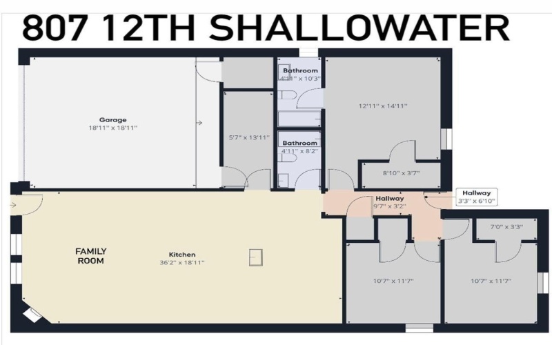 807 12th Street, Shallowater, TX 79363, 3 Bedrooms Bedrooms, ,2 BathroomsBathrooms,Residential,For Sale,807 12th Street,202409408