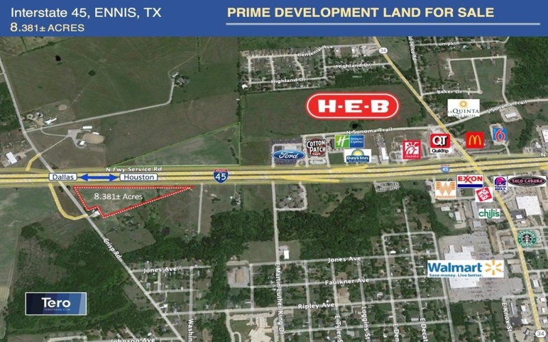 Tbd 8.38 Ac Interstate 45, Ennis, TX 75119, ,Commercial Sale,En Venta,Tbd 8.38 Ac Interstate 45,20542704